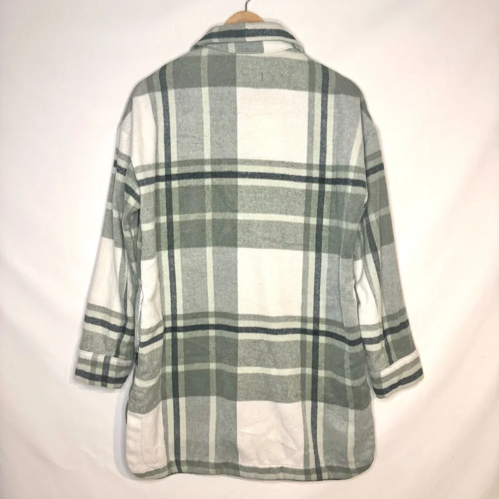 Banana Republic Green and White Plaid Utility Jacket - Picture 10 of 12